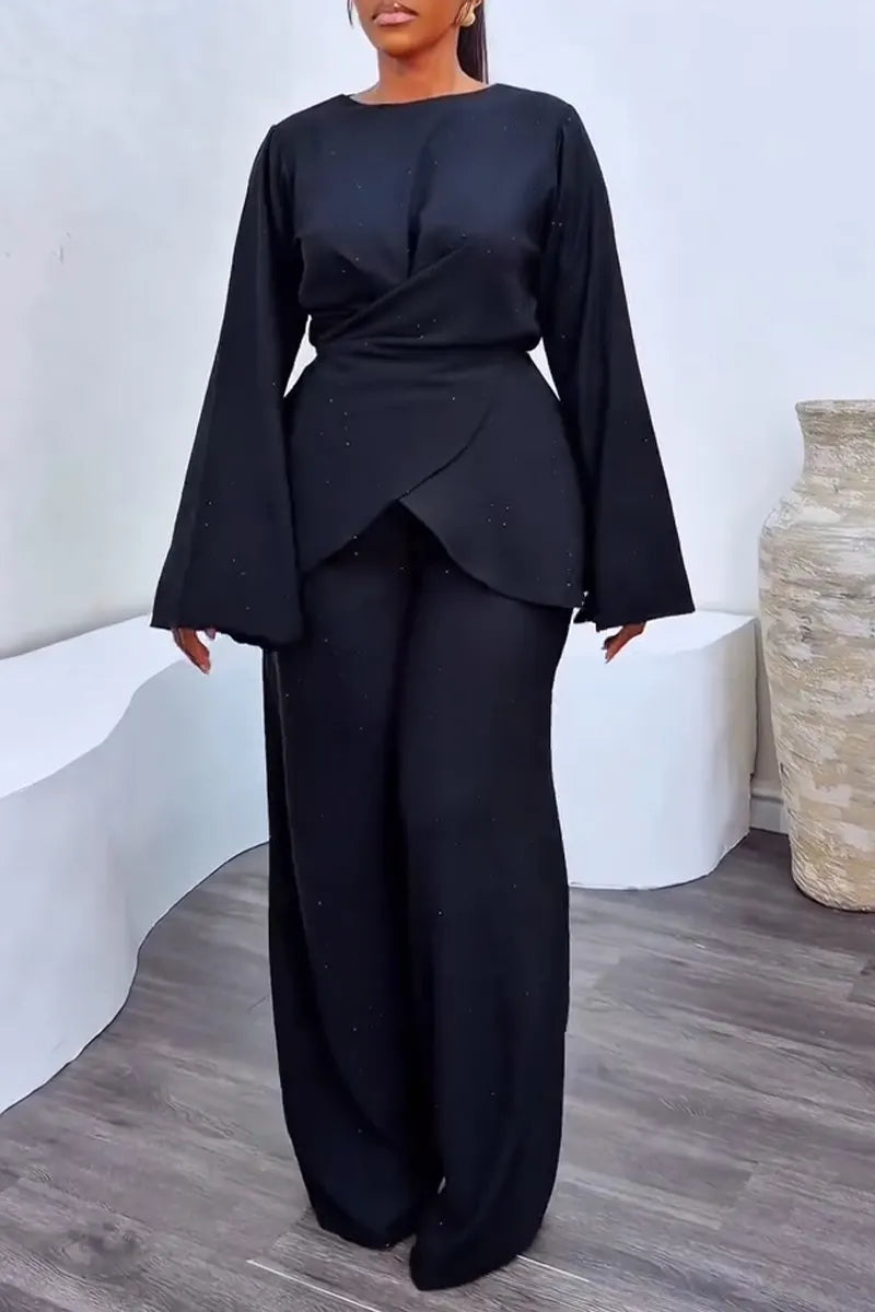 Women's Fashion Shimmer Cross-Tie Shirts or Pants