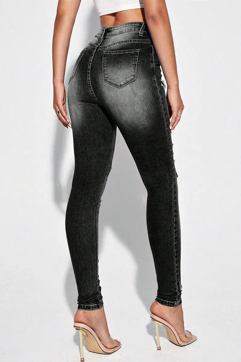 Women's Trendy Stretch Ripped Skinny Denim Jeans