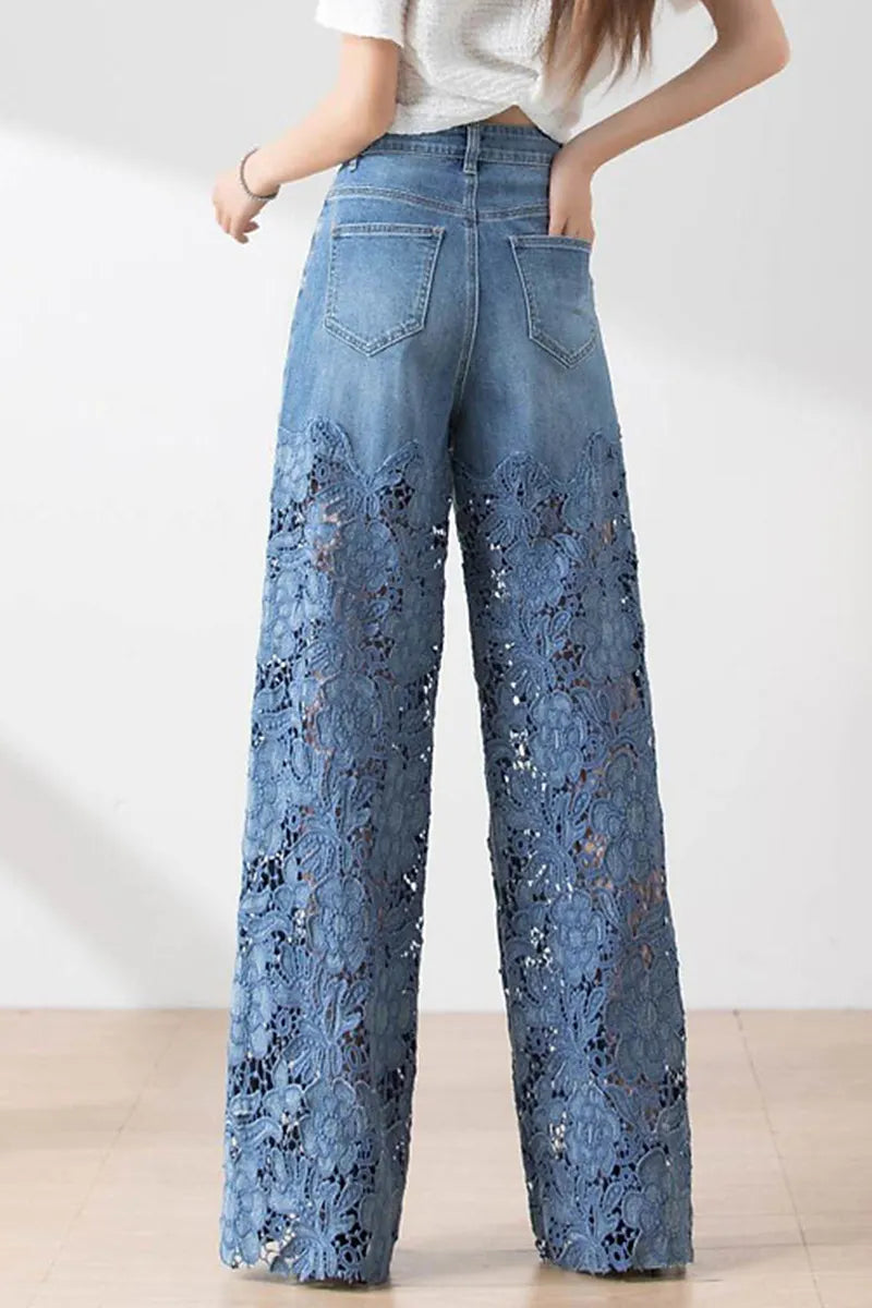 Women' s Lowy Jeans With Lace Insets