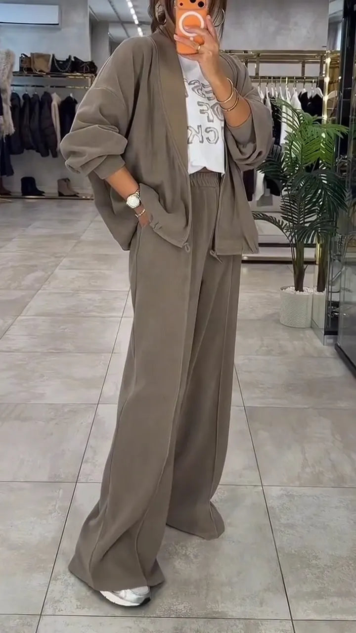 Women Jacket+ Pants Casual Suit
