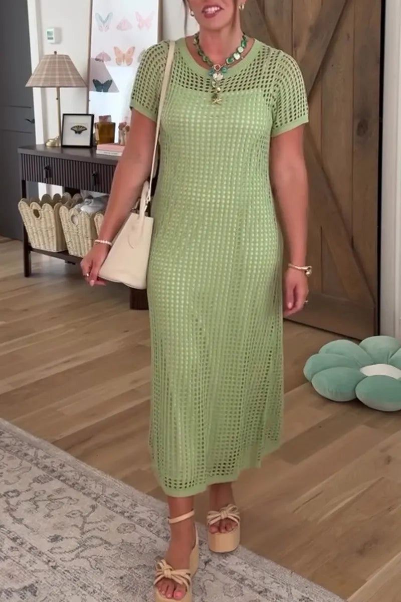 Women's Inner Slip Dress + Cutout Dress Elegant Casual Suit