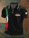 Men's Vintage Italy Printed Casual Polo Shirt