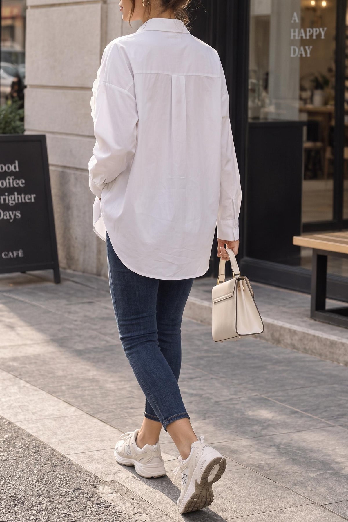 Women's Oversized White Button Down Shirt 3D Floral Applique Long Sleeve Collared Blouse Casual Chic Dressy Party Office Tops