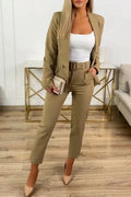 Women Jacket+ Pants Commuting Style Set