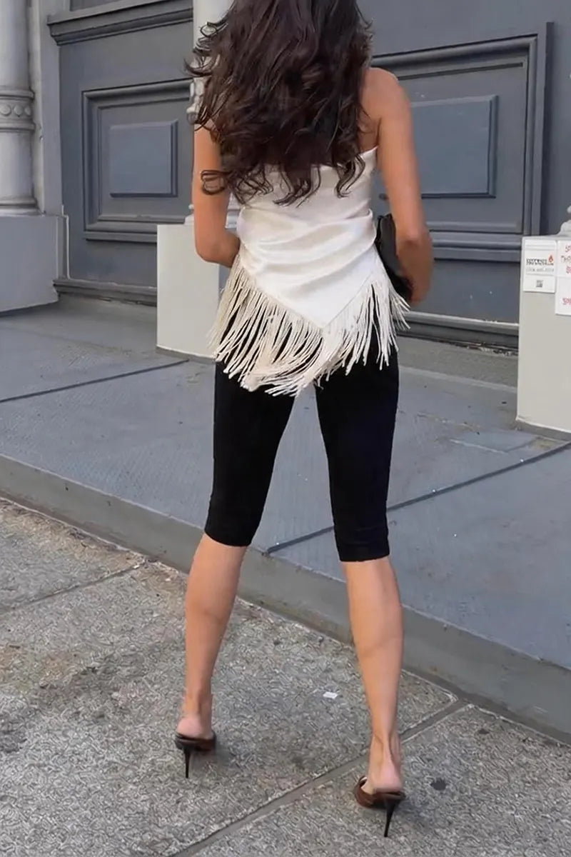 Women's Elegant Halter Drape Hem Vest