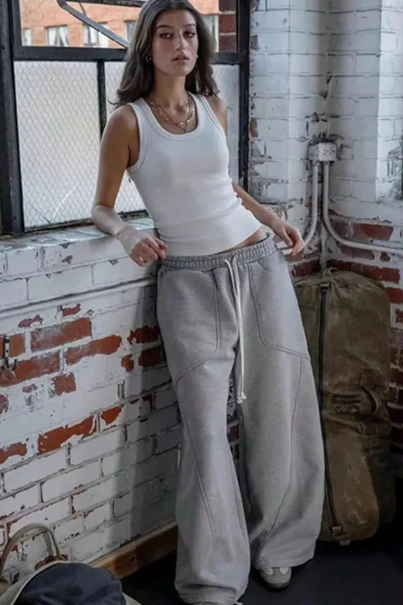 Ladies' Street Loose Wide-Leg Pants
