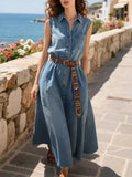 Women's Stylish Casual Sleeveless Denim Dress
