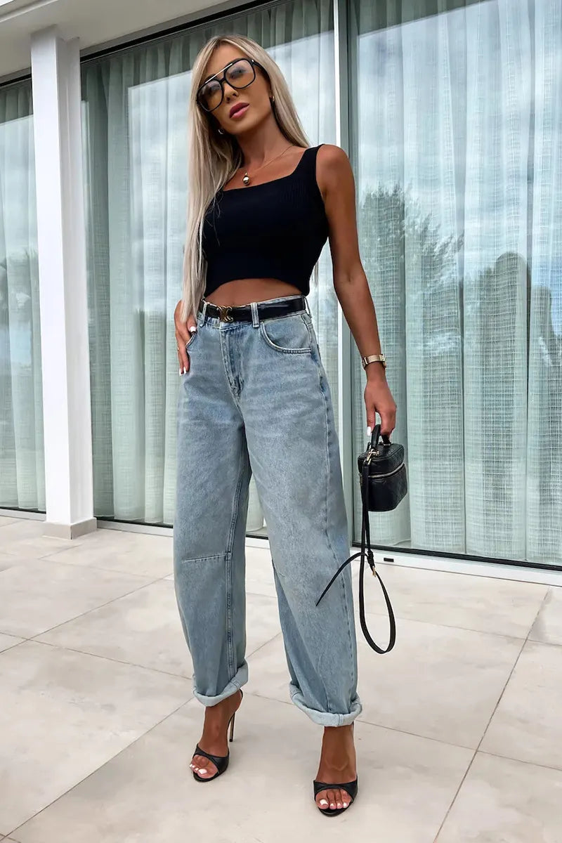 Women's Trendy Daily Loose-fit Denim Jeans