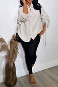 Women's Casual-Fashion Tie-Cuff Loose Blouse