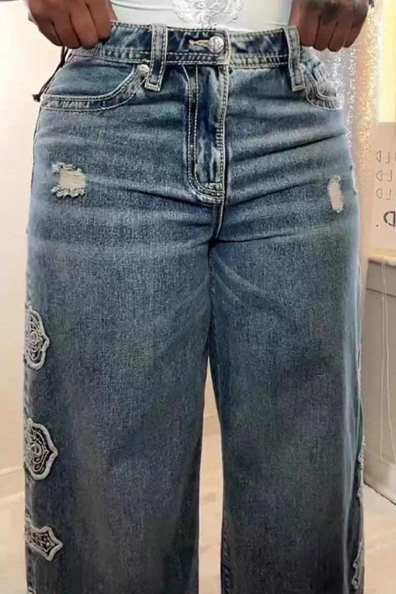 Women's Casual Wide Leg Jeans
