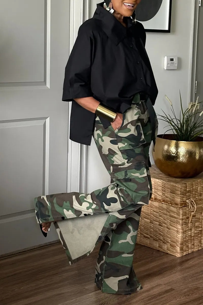 Women's Street Fashion Camo Cargo Pants