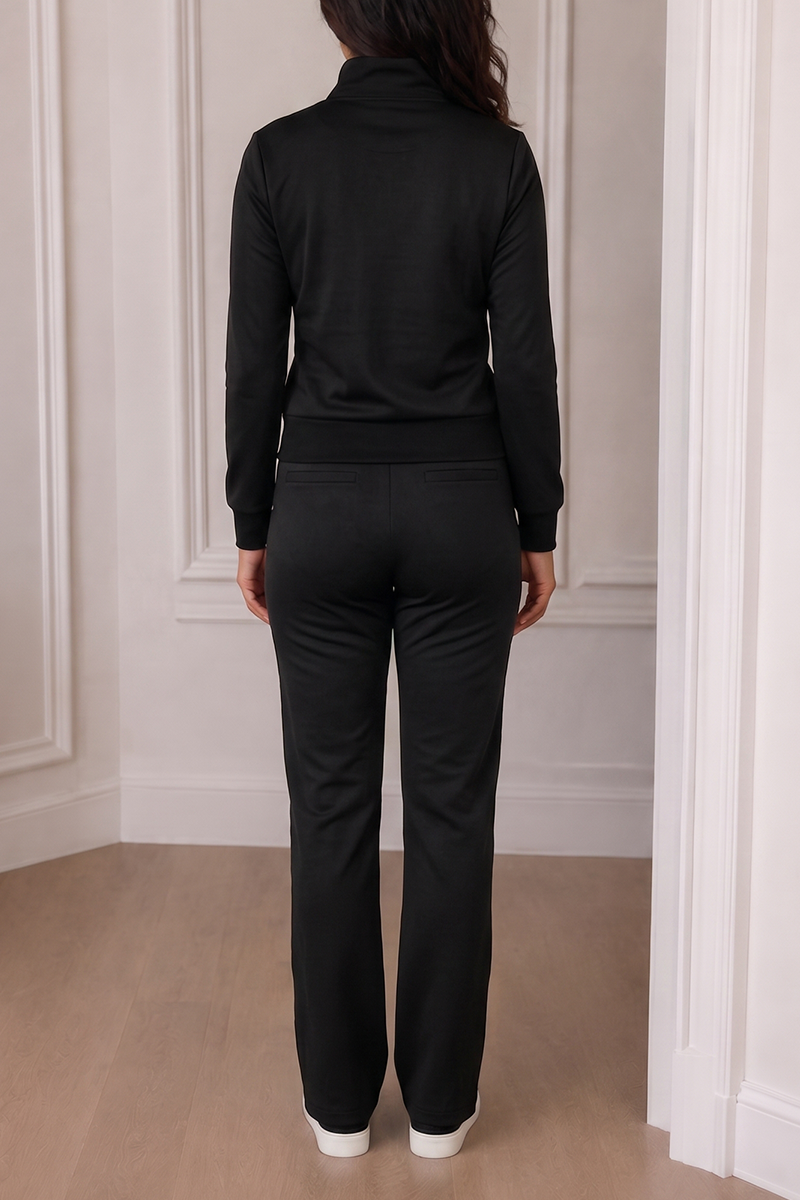 Asymmetric Hem Hoodie & Wide-Leg Pants Set