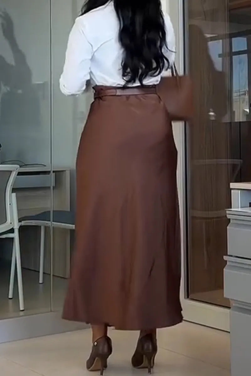 Women Collar Elegant Temperament Shirt or Skirt