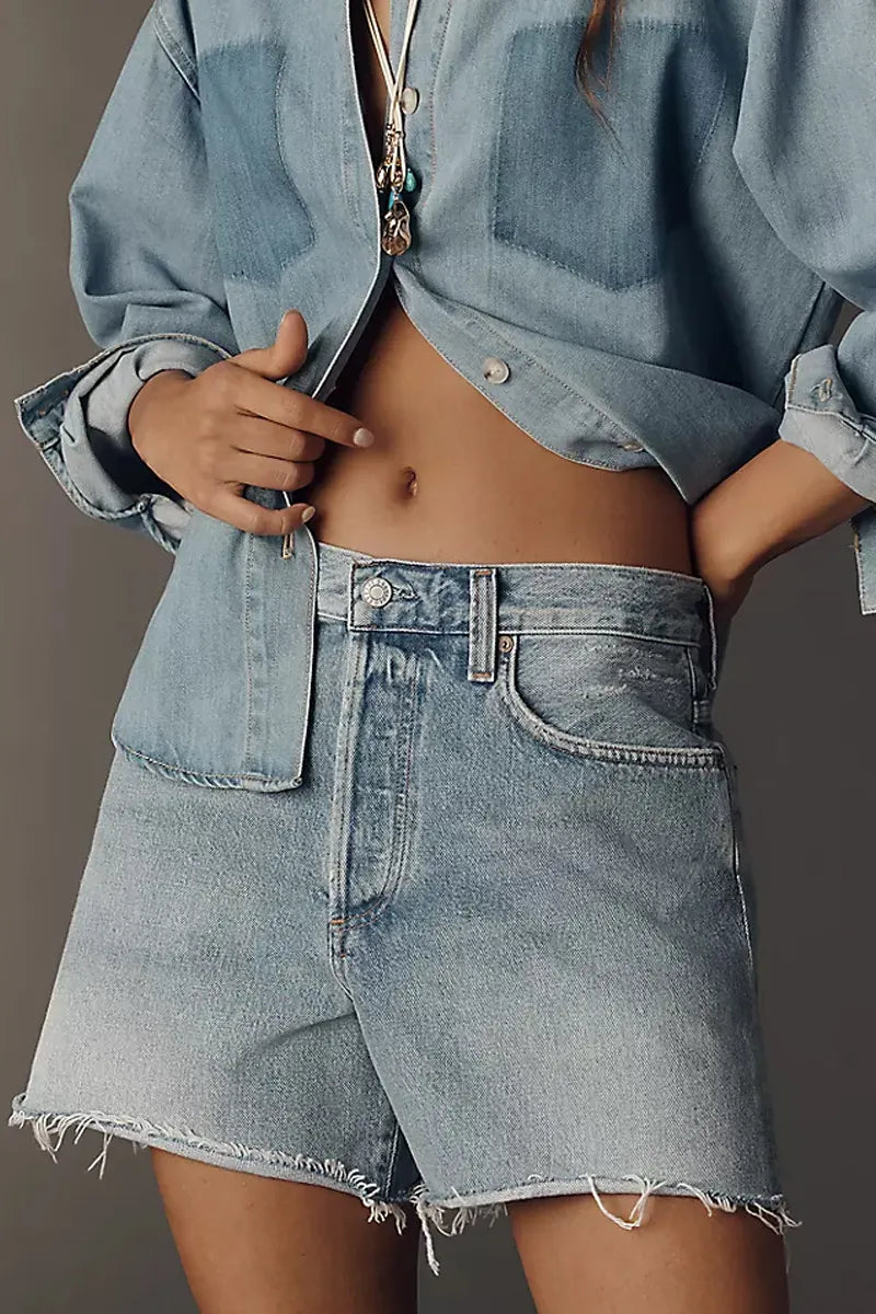 Ladies' Casual Basic Denim Shorts