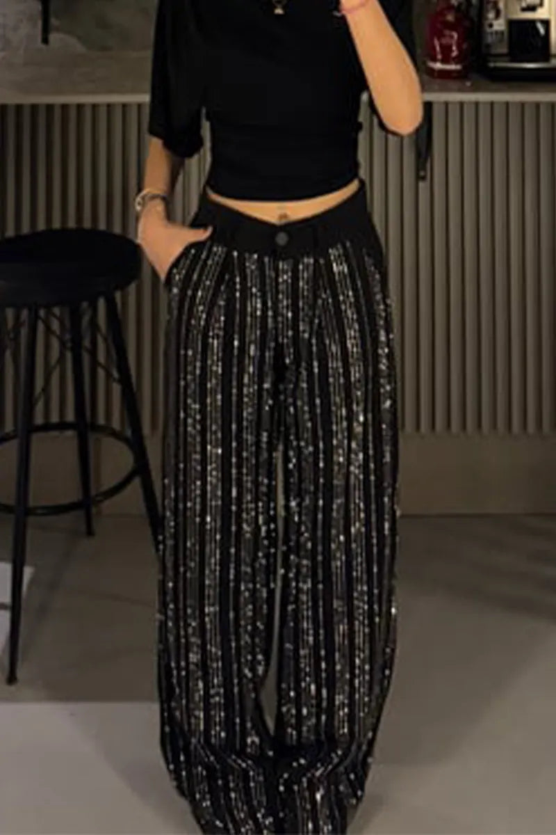 Women's Full Line Diamond Studded Casual Pants
