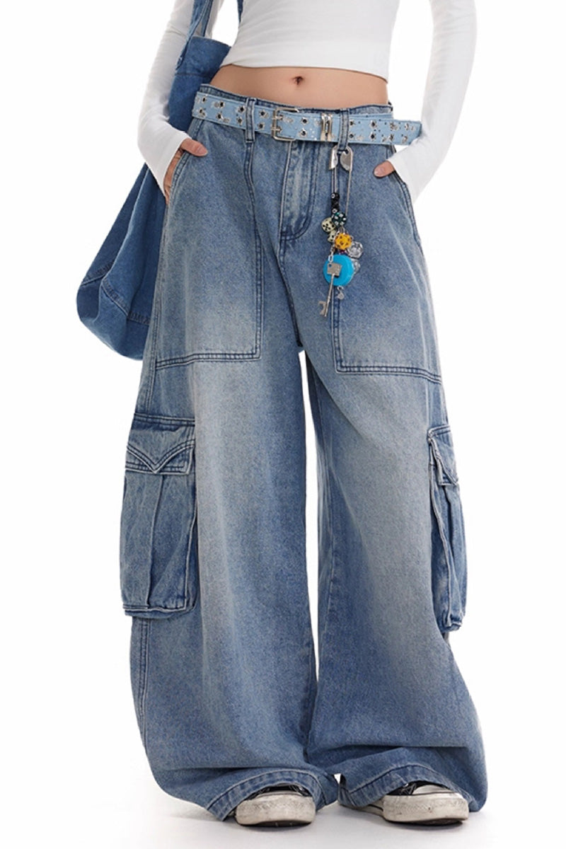 Distressed Pocket Detailed Revival Style Jeans for Women