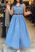 Women‘s Daily A-Line-Hem Cami Denim Dress