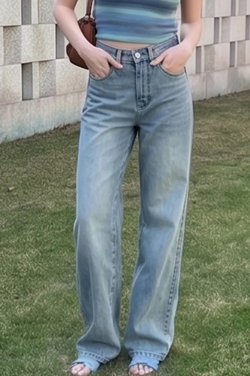 Women's Casual Wide Leg Jeans