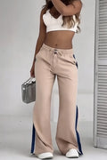 Women's Casual Side Color Block Sweatpants