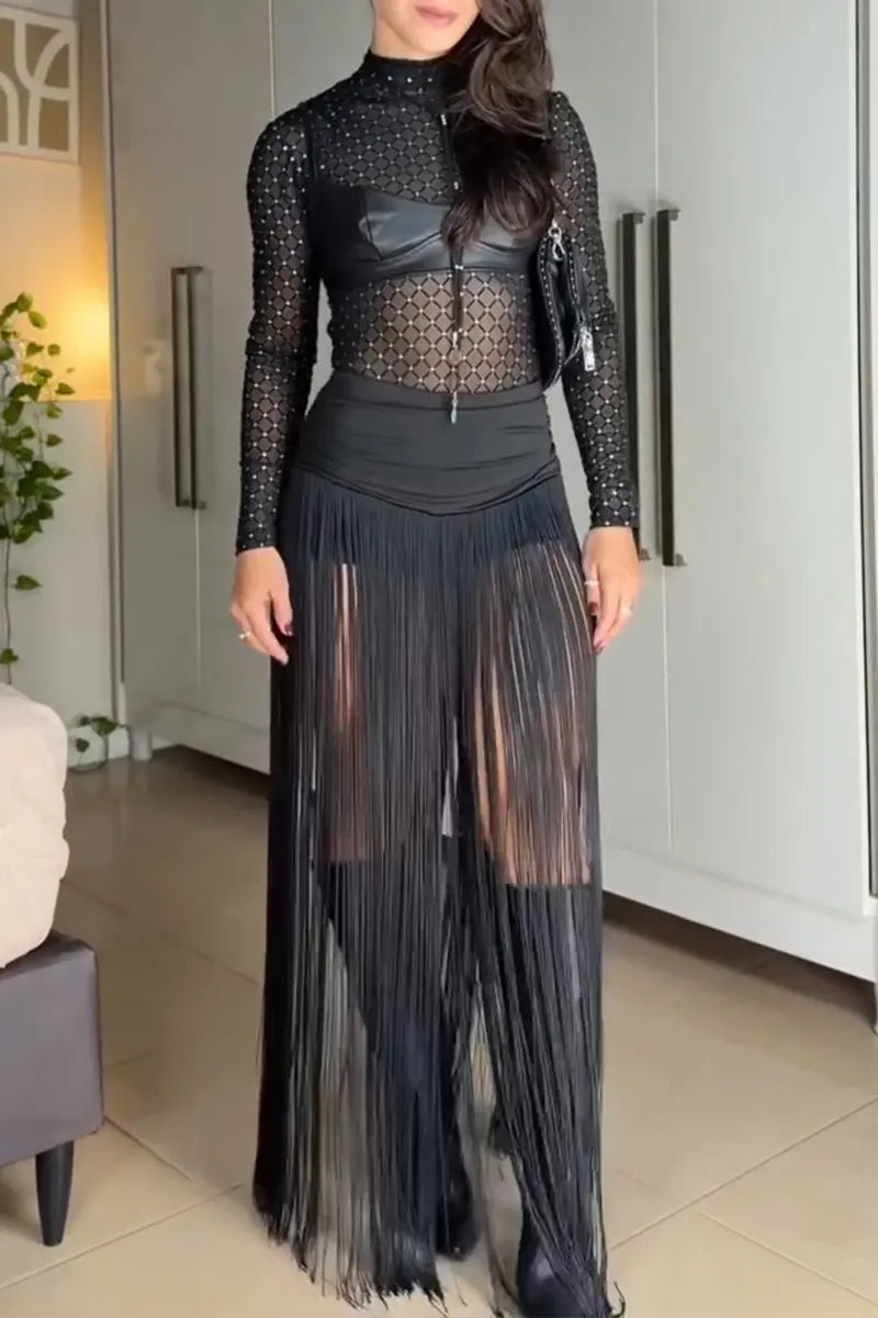 Women's Fashion Fringe Decoration Skort