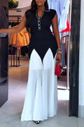 Women's Collar Contrasting Elegant Casual Dress