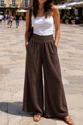 Women's Loose Casual Solid Color Wide Leg Pants