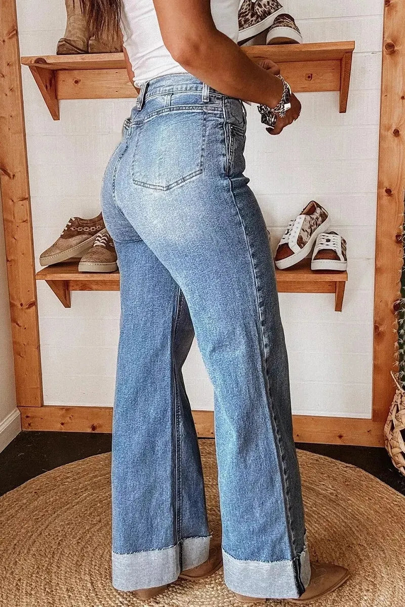 Women's Casual Wide Leg Loose Jeans