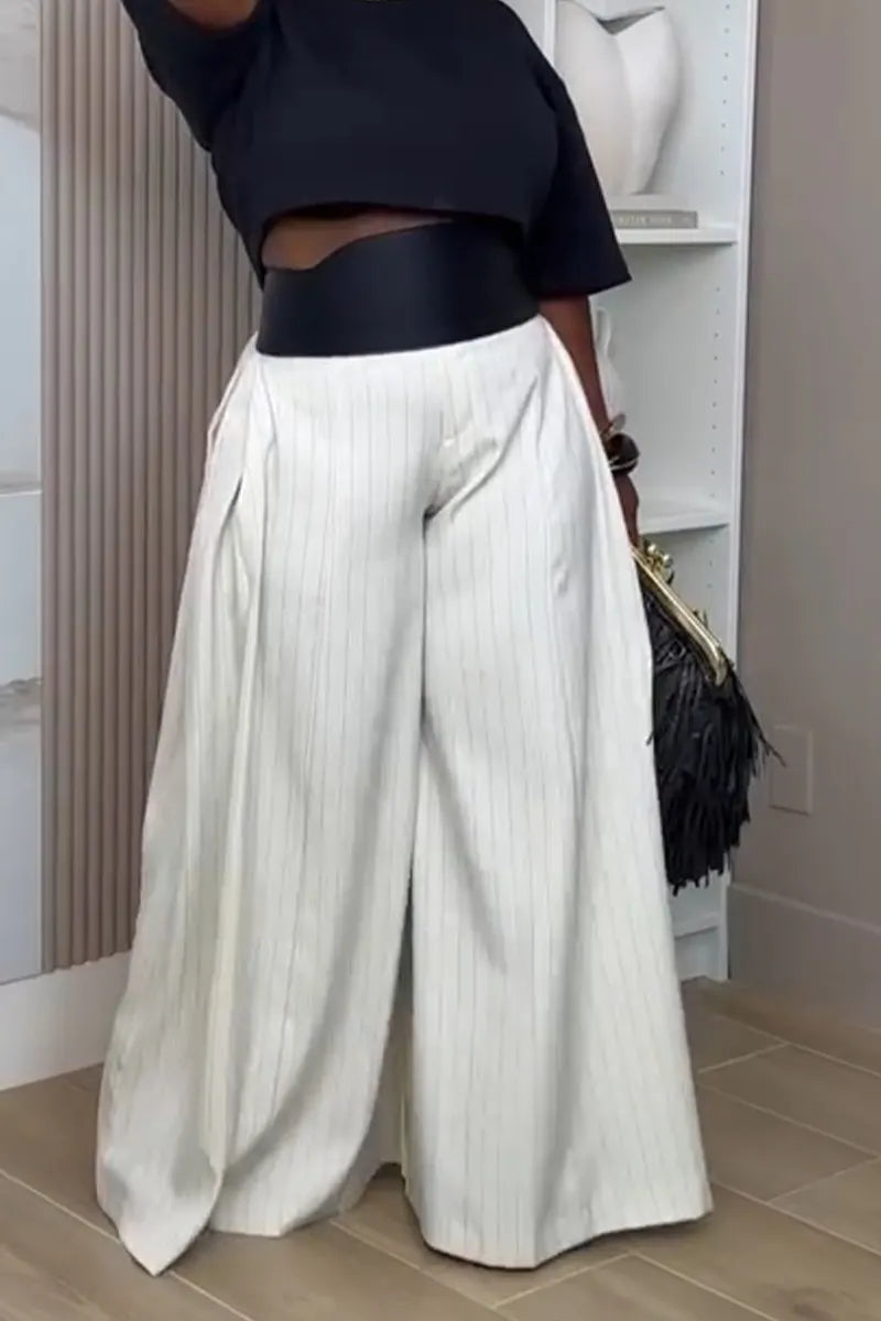 Women's Vertical Casual Wide Leg Pants