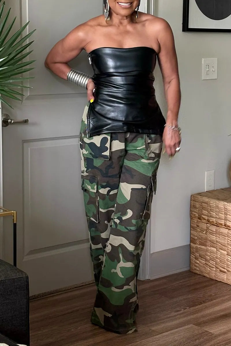 Women's Street Fashion Camo Cargo Pants