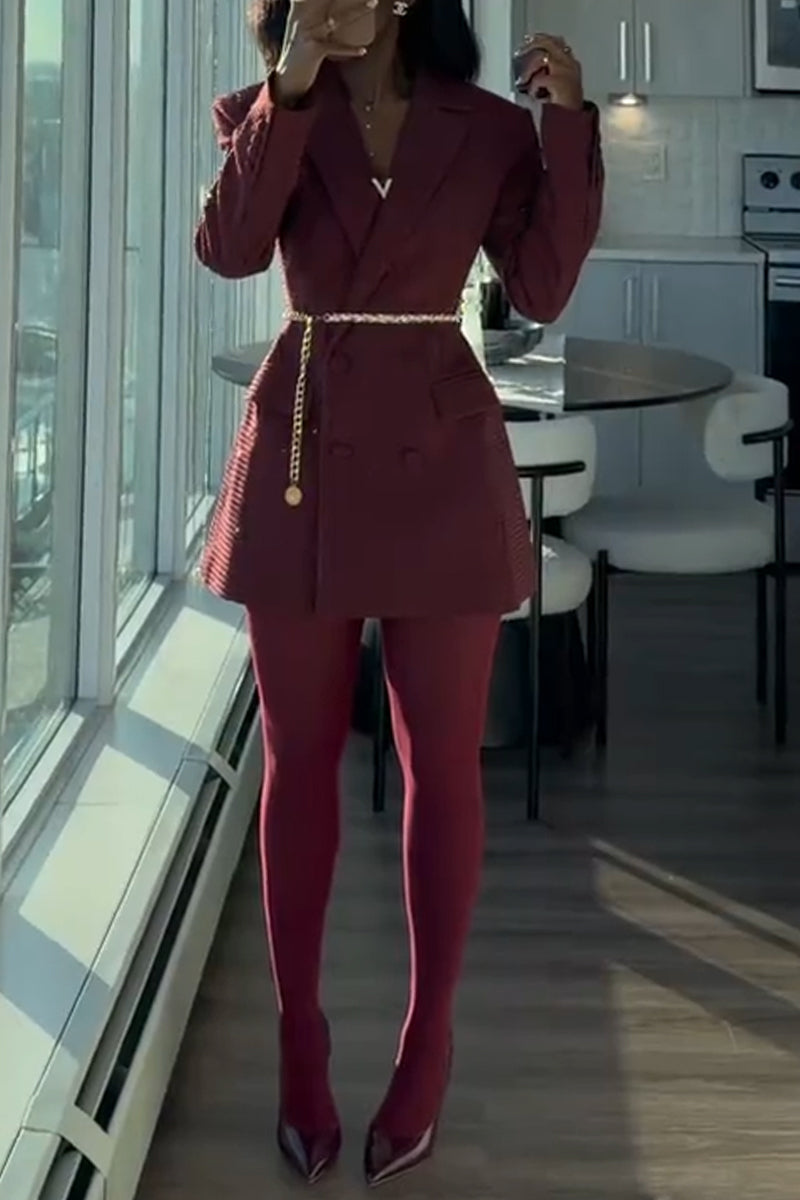 Women Lapel Hot Diamond Temperament Commuting Formal Blazer