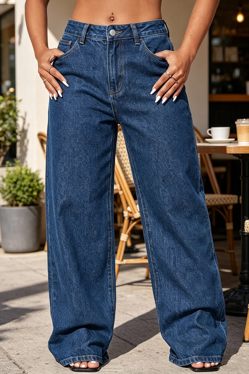 Women's Flower Embroidered Casual Jeans