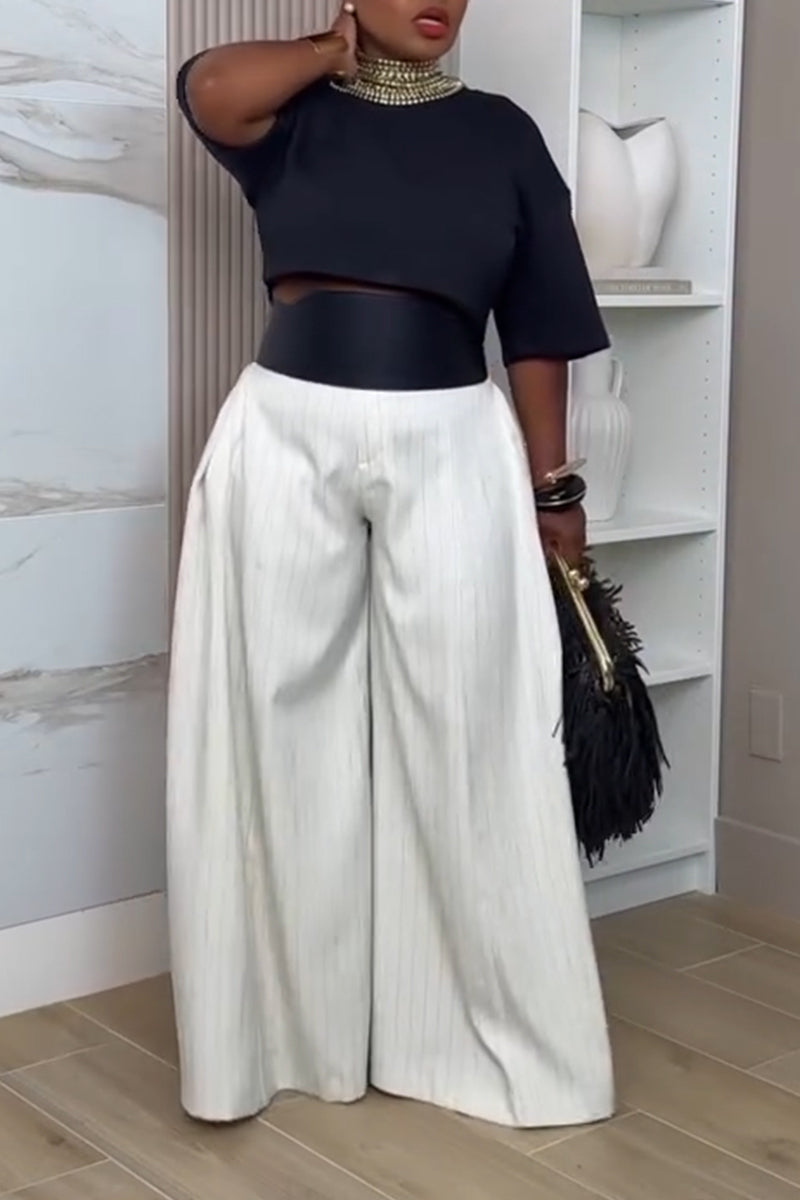 Women's Vertical Casual Wide Leg Pants