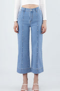 Women's Classic High Waist Straight Cut Ankle Jeans