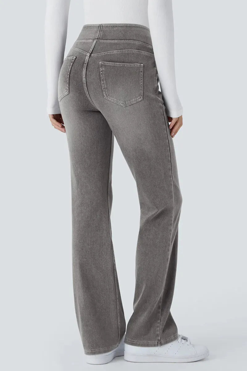 Ladies' Fashion Slim-Fit Draping Jeans