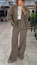 Women Jacket+ Pants Casual Suit