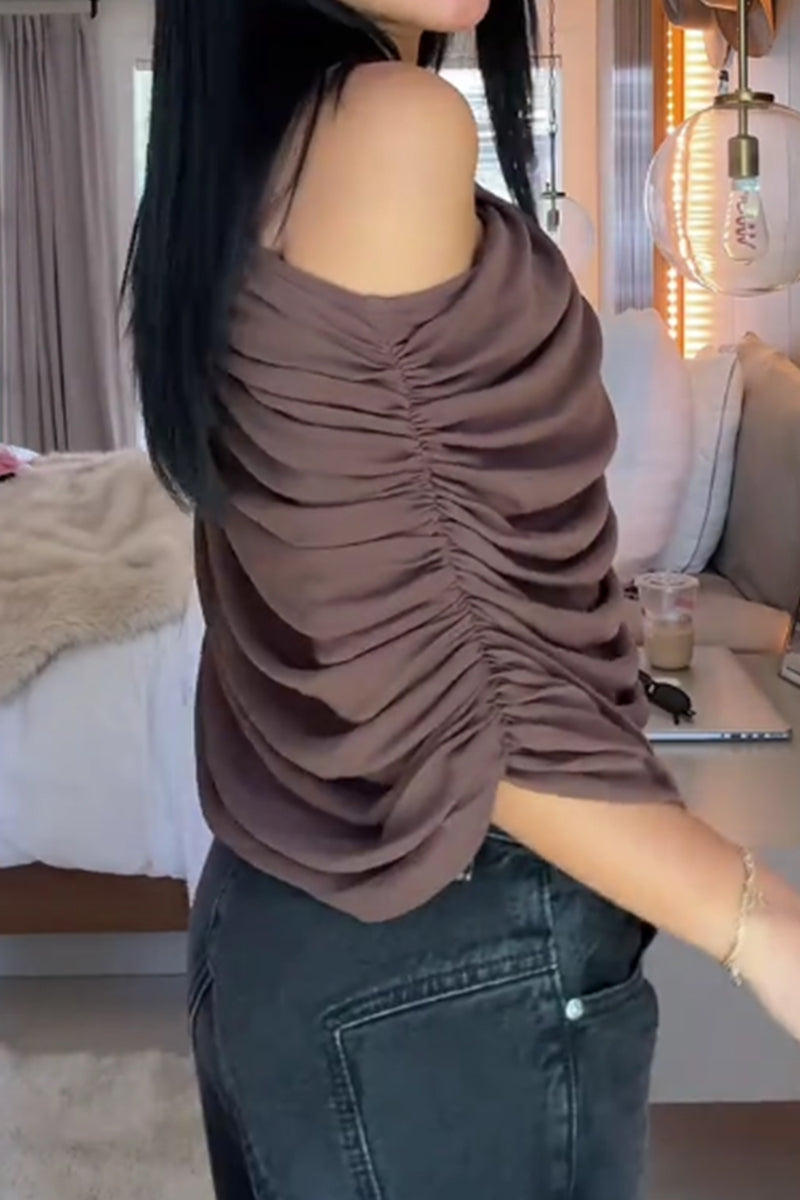 Women's Casual Pleated Top