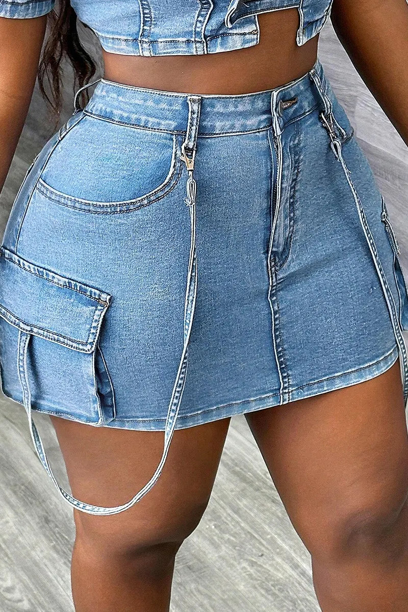 Women's Casual Short Denim Skirt
