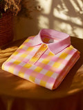 Men's Classic Business Logo Button Short Sleeve Polo Shirt