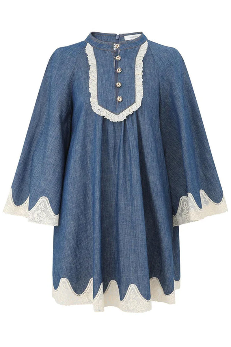 Ladies' Casual Denim Mini Dress