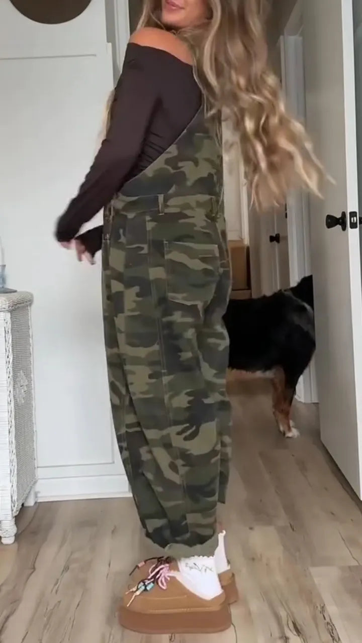 Women Casual Camouflage Jumpsuit