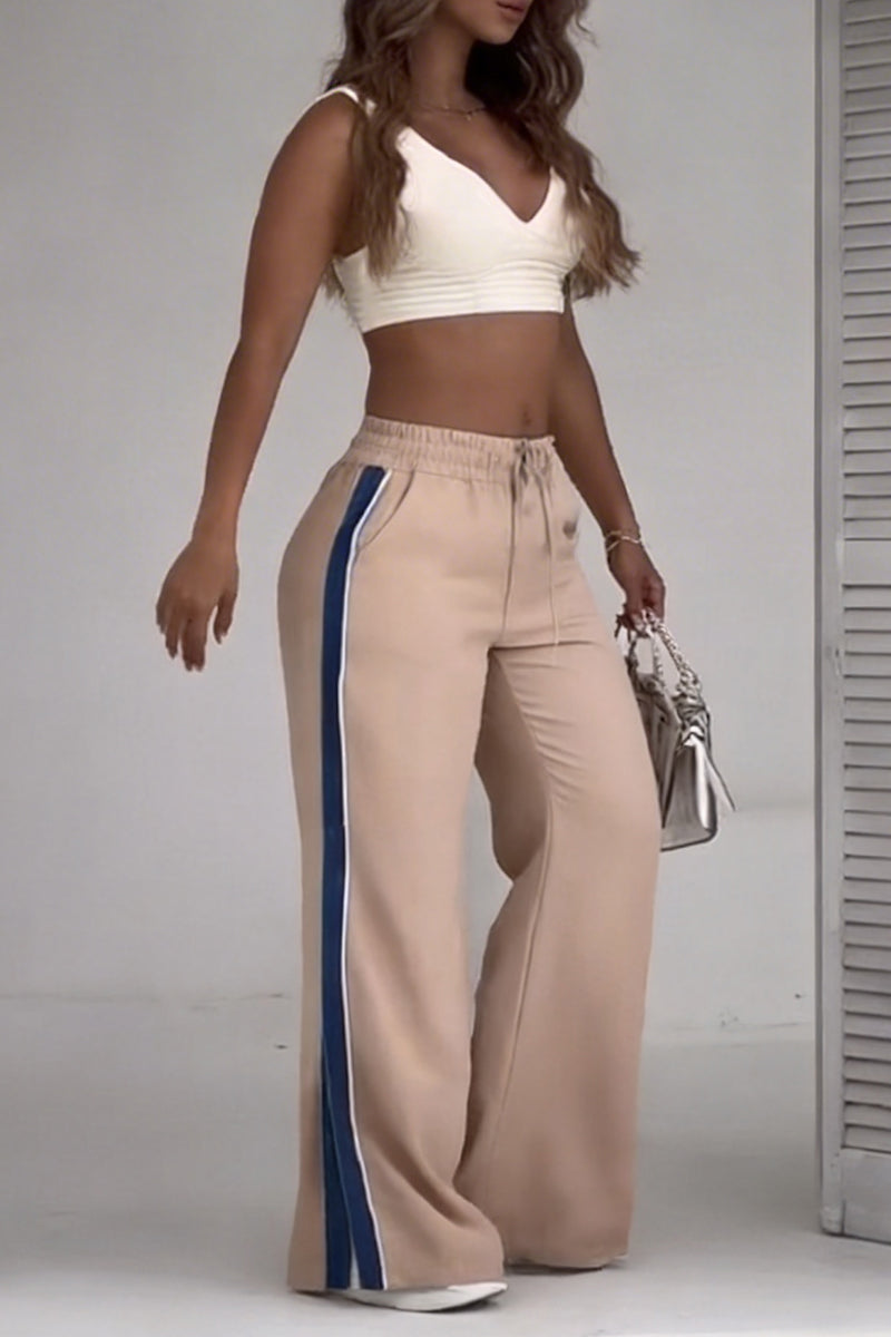 Women's Casual Side Color Block Sweatpants