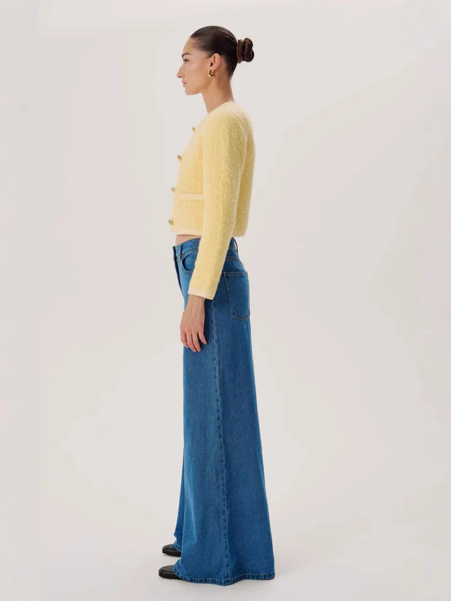 Casual High Rise Washed Bootcut Jeans