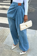 Women's Street Style Flared Jeans with Chic Waist Design