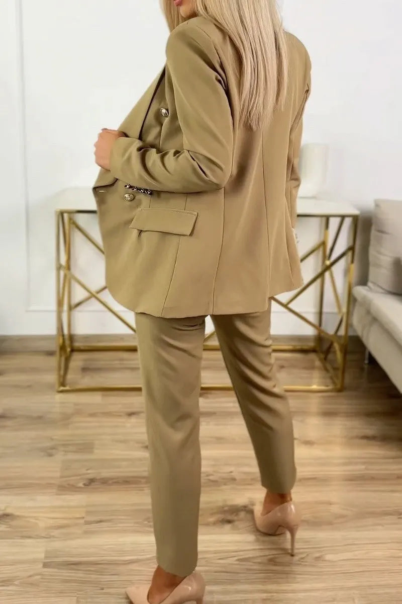 Women Jacket+ Pants Commuting Style Set