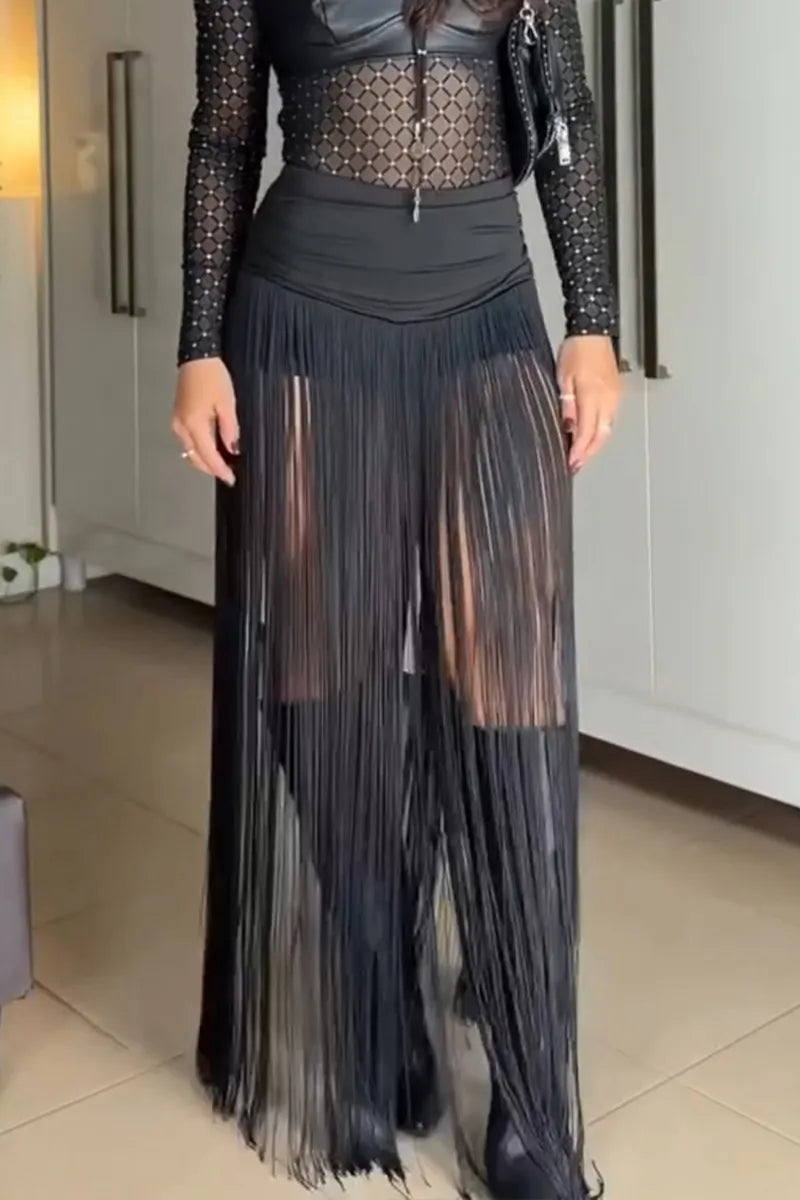 Women's Fashion Fringe Decoration Skort