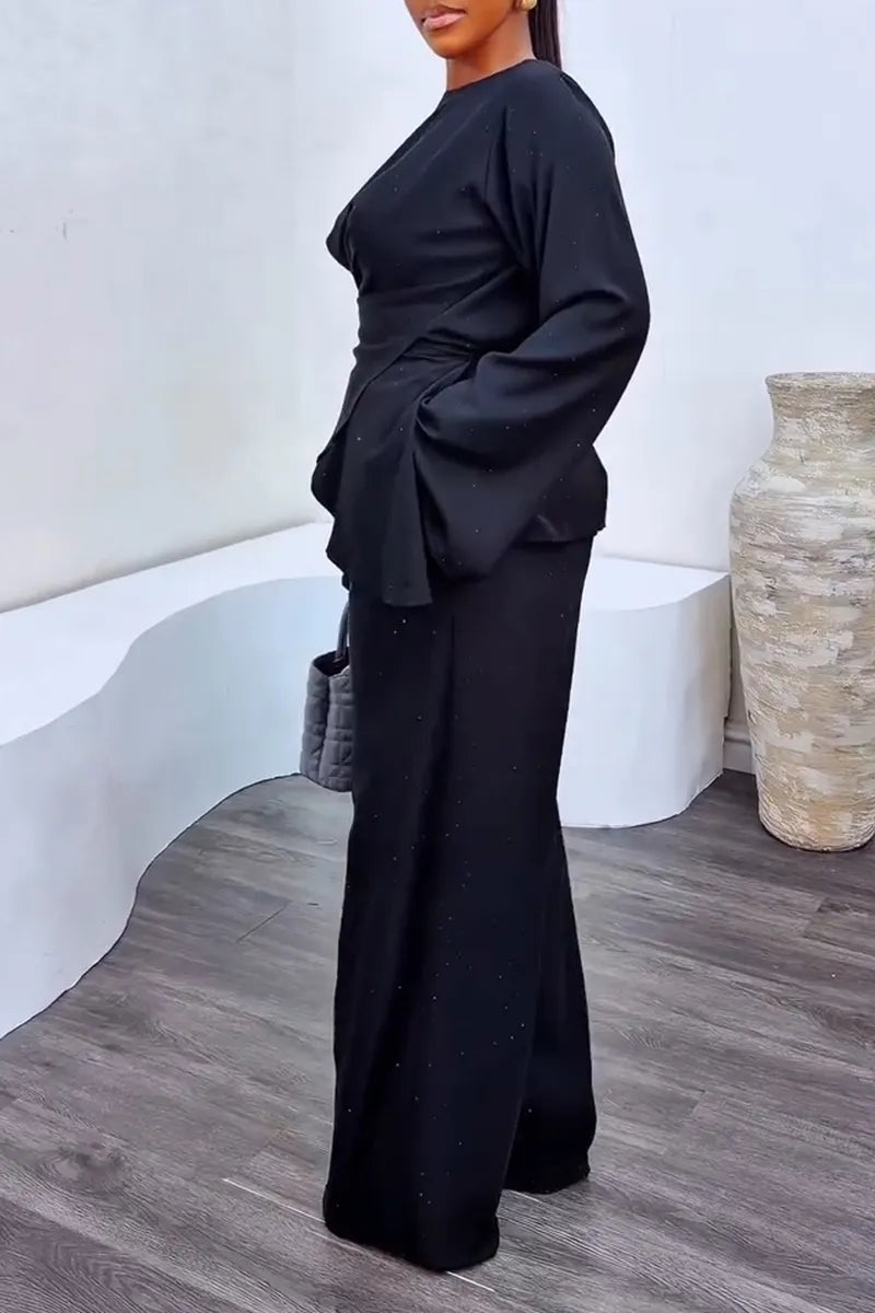 Women's Fashion Shimmer Cross-Tie Shirts or Pants
