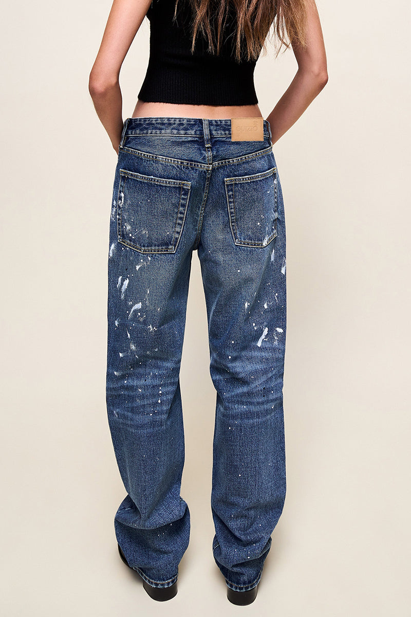 Women's Y2k Printed Wide-Leg Jeans