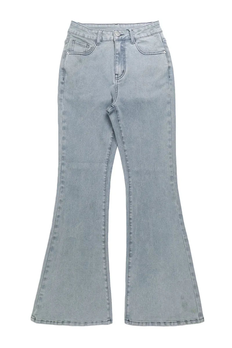 Ladies's Feminine Urban Bootcut Blue Jeans