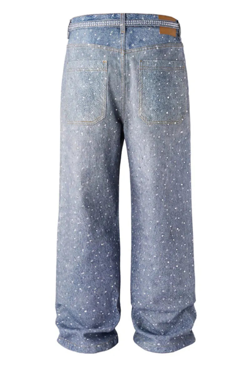 Women's Elegant Drifting Rope Crystal Jeans