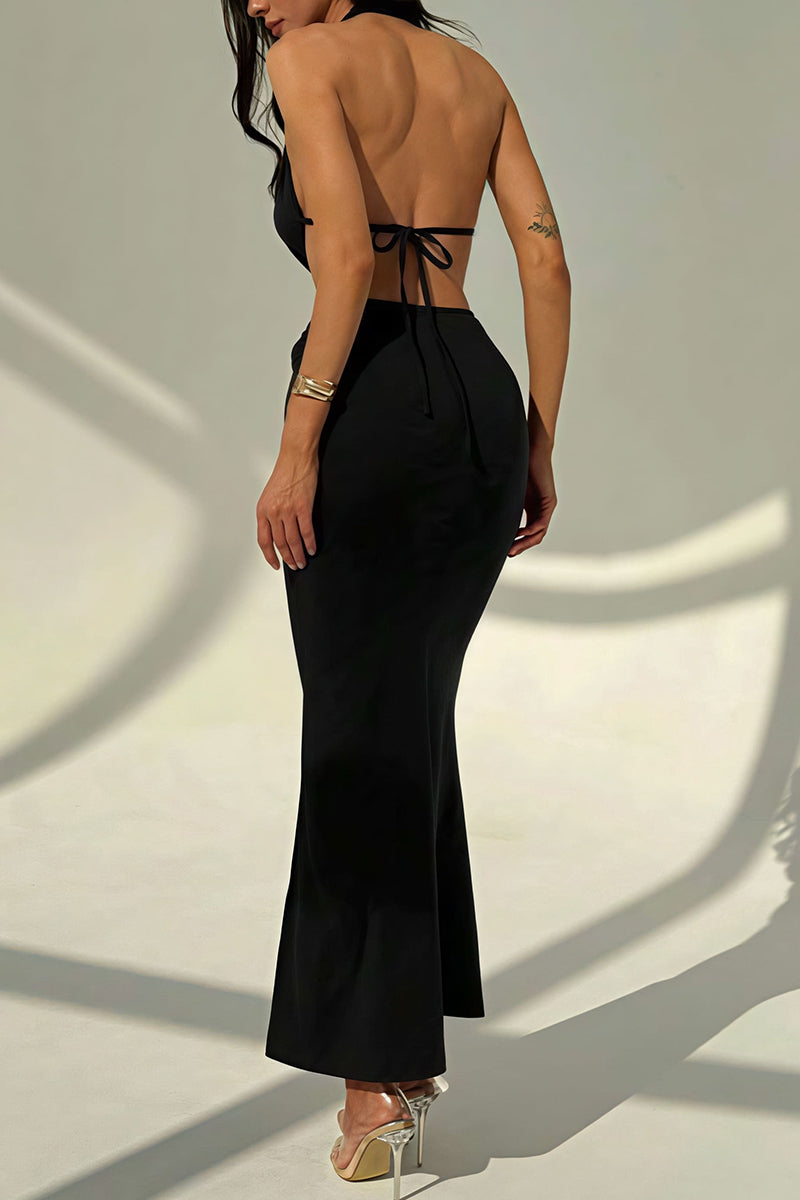 Women's Sexy Cutout Waist Bodycon Dress